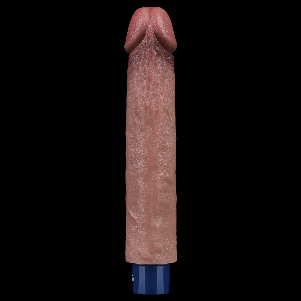Boasting a lifelike realistic design, Lovetoy Real softer pl... Lovetoy - 9" Real Softee Vibro Dildo - Brown photo-6