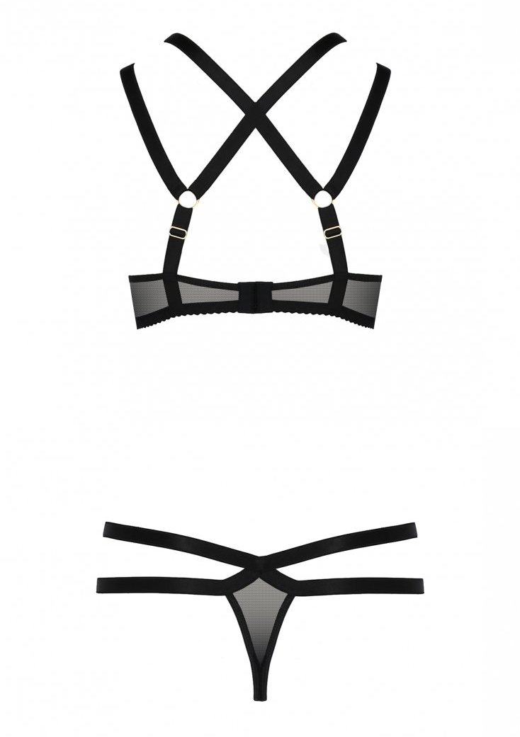 This set made by PASSION is designed from delicate tulle and... Passion - Hagar Set - Black - L/XL photo-6