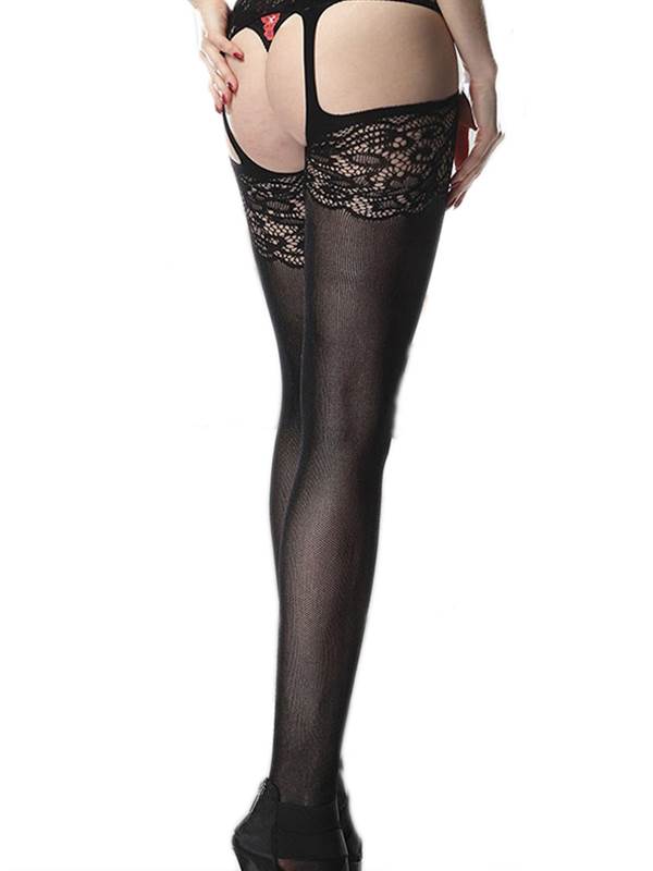 Seamless suspender black stocking
Material  ... Ohyeah - Suspender Stocking - Black - M photo-2