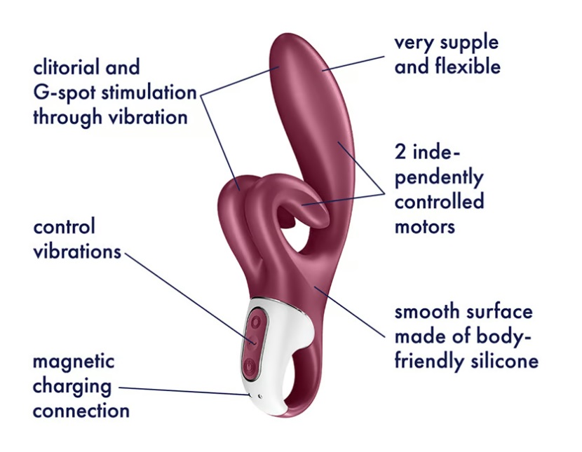 The Touch Me rabbit vibrator offers limitless pleasure throu... Satisfyer - Touch Me Rabbit Vibrator - Red photo-5