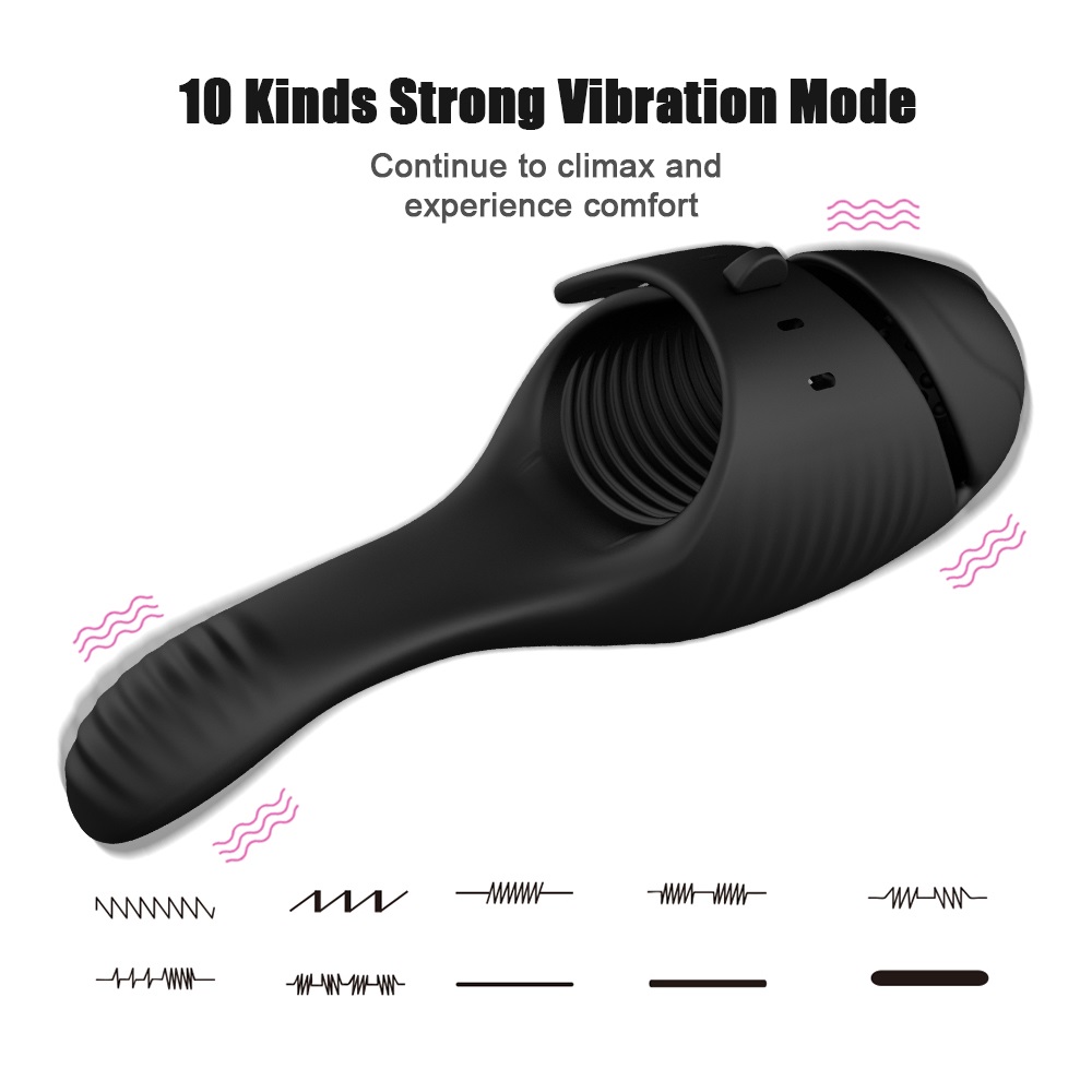 10 Kinds of vibration
2 parts vibrate
Magnet Rechargeable L... Secwell - Bobbie Vibro Masturbator - Black photo-3