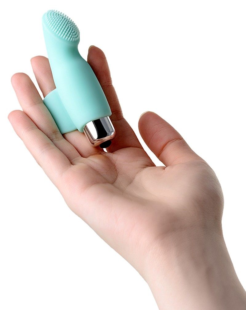 This toy is put on the finger and becomes an extension of th... JOS - Bliss Finger Vibrator - Blue photo-2