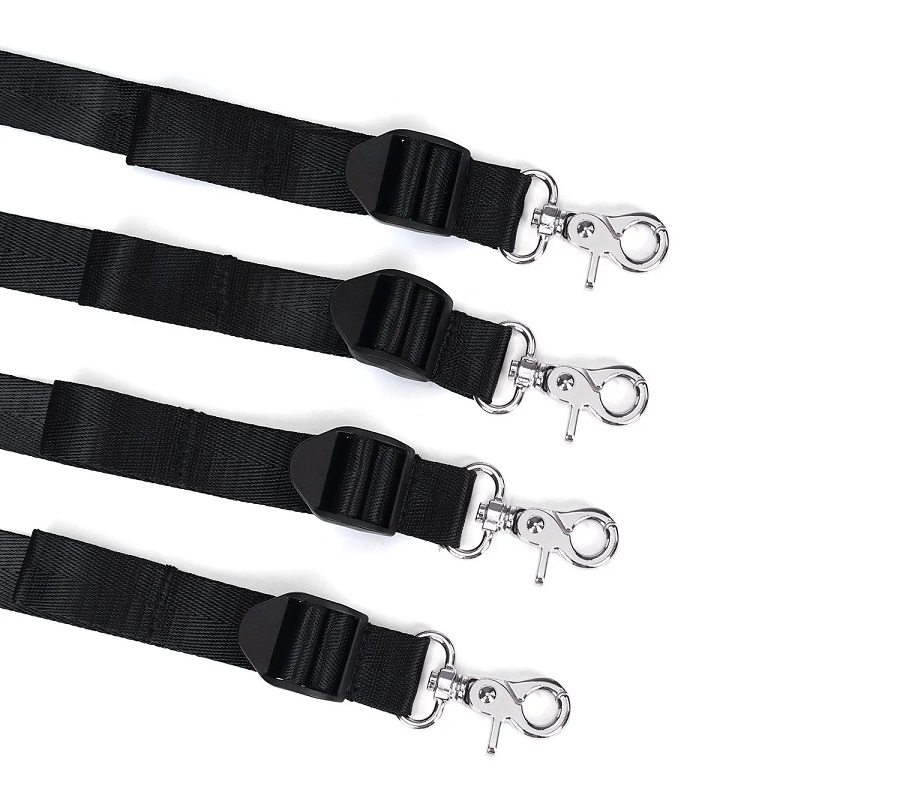 Under mattress restraint system with 4 clips, fully adjustab... Liebe Seele - Under Bed Restraint System - Silver photo-3
