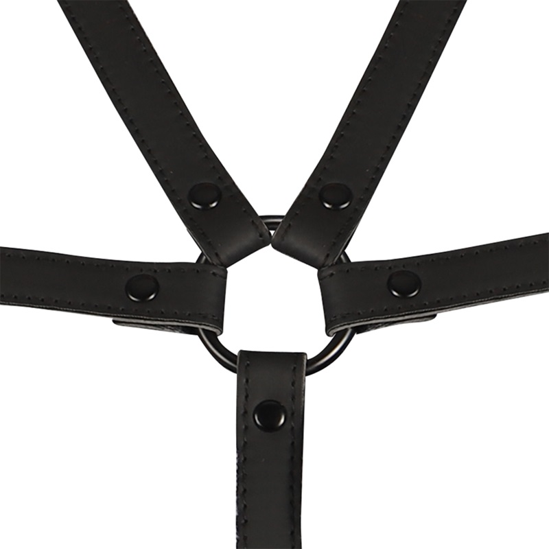 The FETISH SUBMISSIVE Adjustable Torso and Arm Fixation Harn... Fetish Submissive - Full Body Bondage Harness - Black photo-5