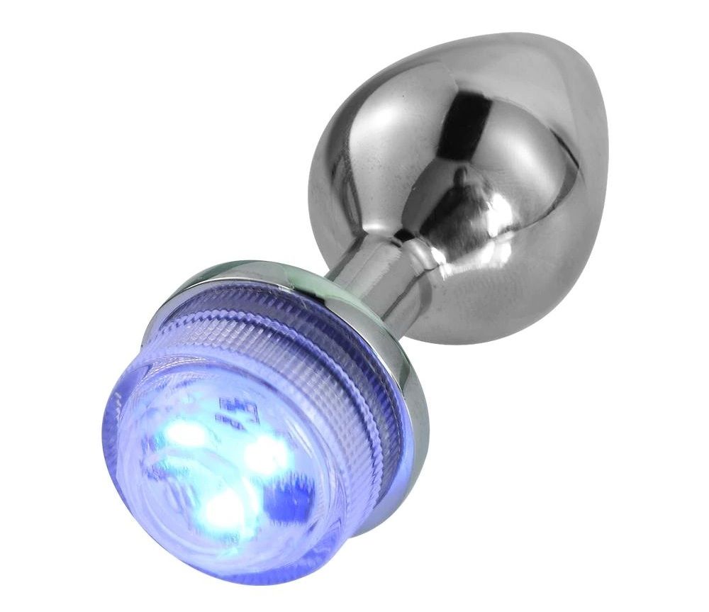 The LED butt plug features the remote control led lighting o... MT - Lighthing Anal Plug w Control Box S-size photo-5