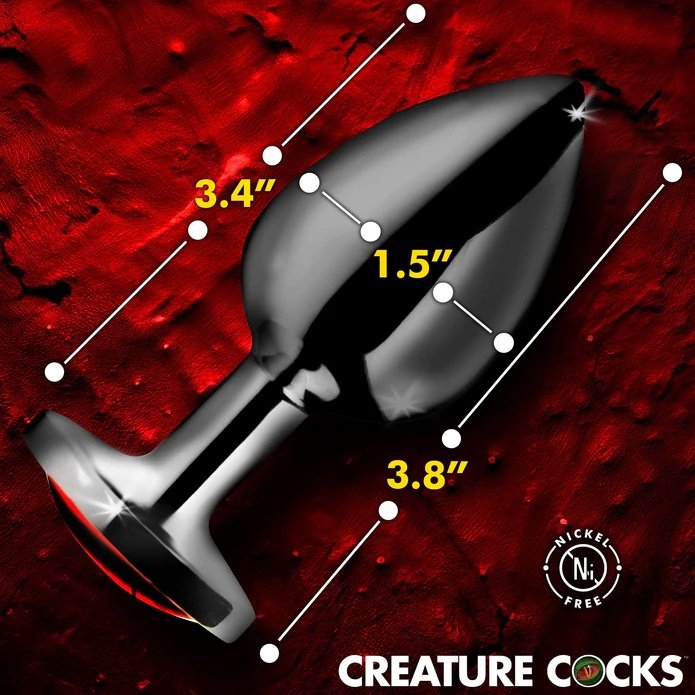 Step into another world with the Sinister Eye Metal Butt Plu... Creature Cocks - Sinister Eye Plug L - Red photo-4