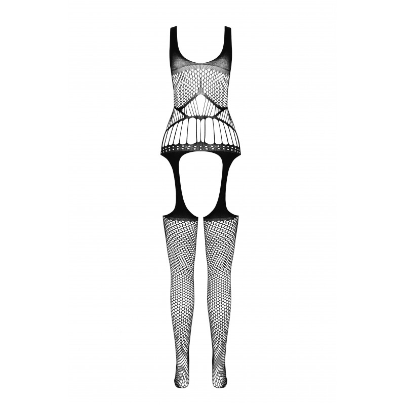 Sexy bodystocking that perfectly fits the figure, emphasizin... Passion - Bodystocking BS106 - Red photo-4