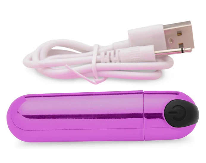 Small, powerful, and straightforward! This vibrating bullet ... Bang! - 10X Vibro Metallic Bullet - Purple photo-7