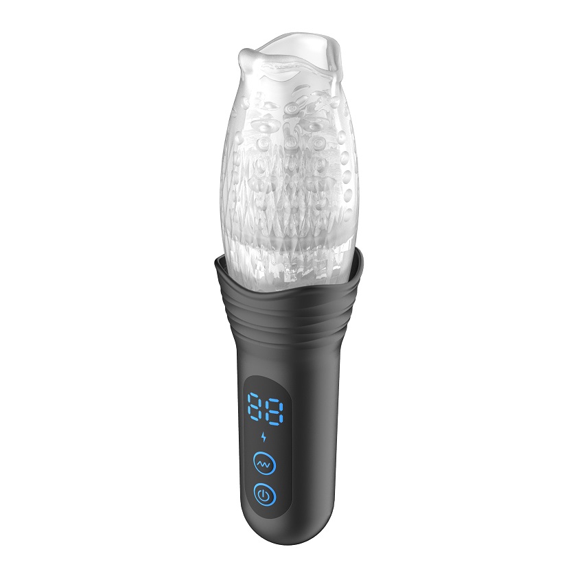 Mens sex toys features 9 powerful rotating and thrusting set... Secwell - Thrusting Vibro Masturbator - Black photo-9