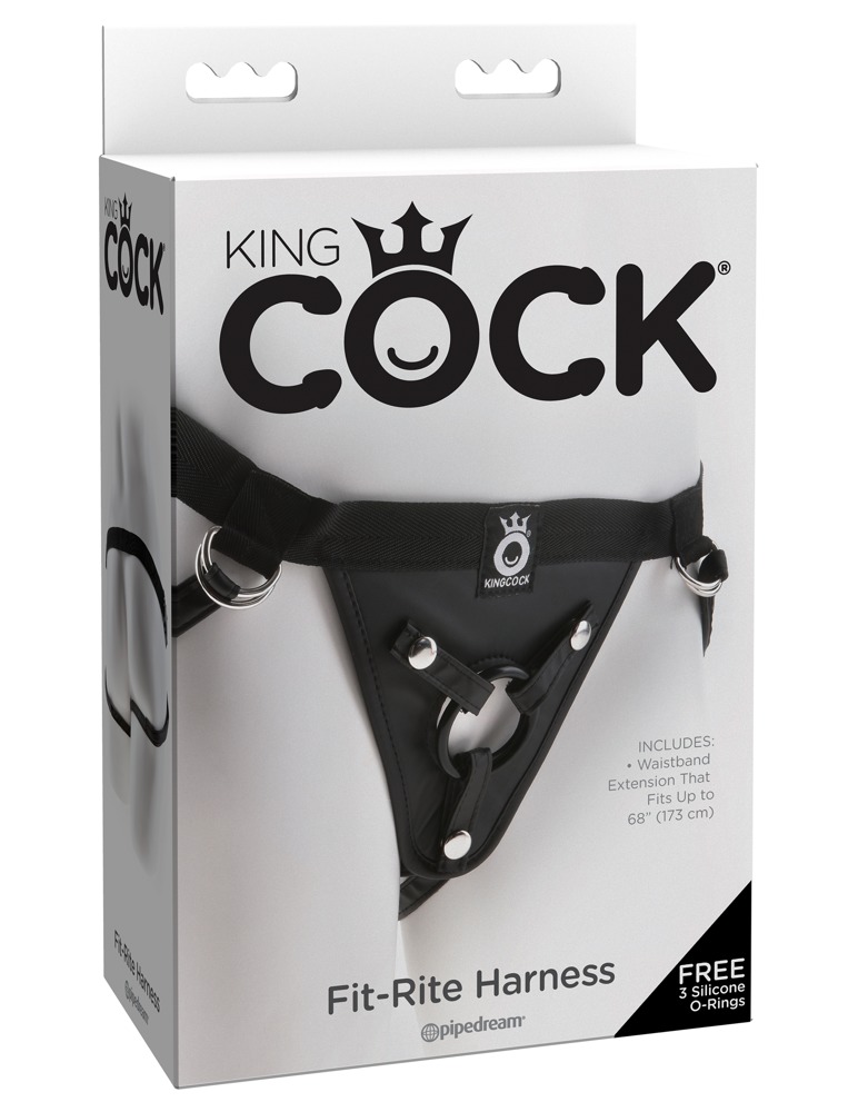 One harness for all!
This harness comes with an extra strap ... King Cock - Fit-Rite Strap-On Harness - Black photo-9