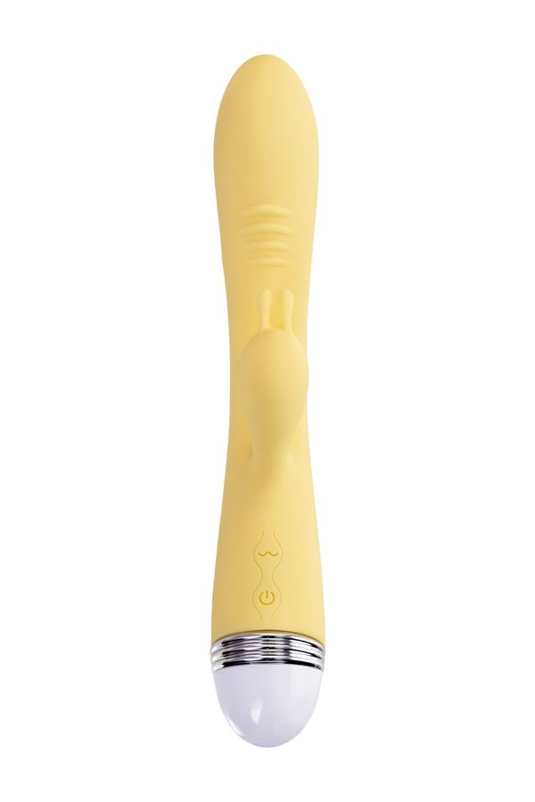 Aster vibrator with clitoral stimulator. A classic-shaped vi... Flovetta - Aster Rabbit Vibrator - Yellow photo-4