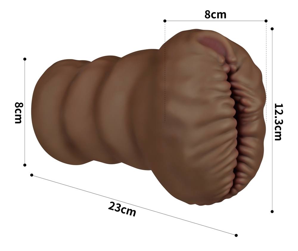 Highly detailed and expertly hand crafted, this realistic al... Lovetoy - Alien's Pie Masturbator #2 - Brown photo-10