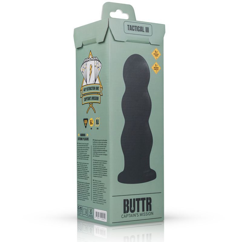 The BUTTR Ribbed Butt Plug is only for experienced users! Th... BUTTR - Tactical III Butt Plug - Black photo-5