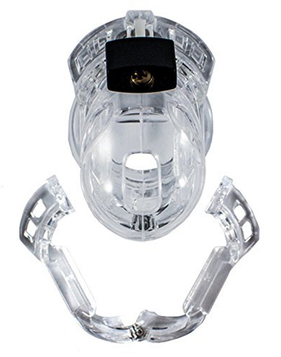 The Vice Mini Version 2 (or V2) has a slight modification fr... Locked in Lust - Vice Mini V2 Chasity Cage - Clear photo-2