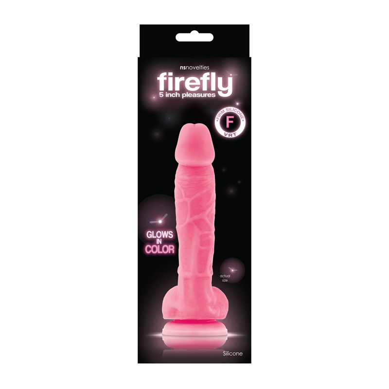 Turn out the lights and turn on to Firefly's glow in the... NS Novelties - Firefly Glow 5" Dildo - Pink photo-3