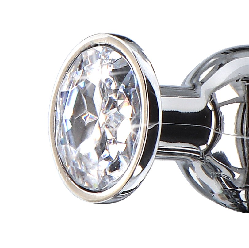 Introduce a glamorous twist to your anal adventures with the... ToyJoy - Diamond Bum Bijou Plug S - Silver photo-3