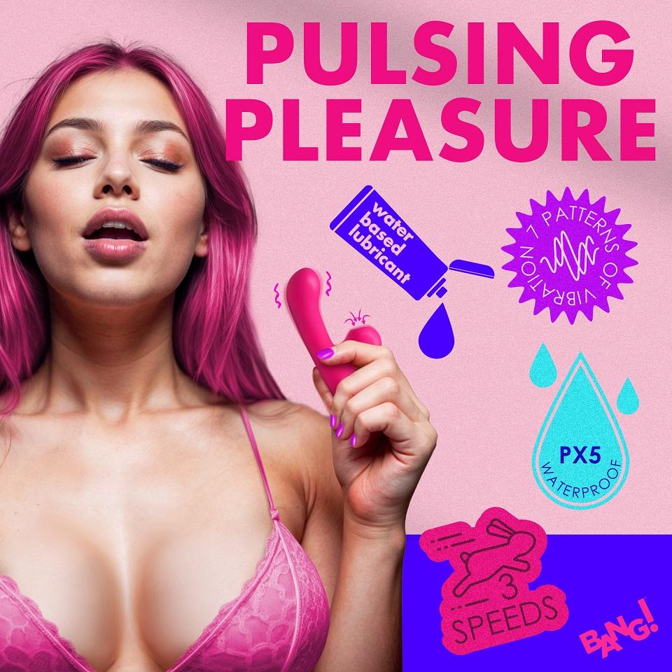Elevate your pleasure with the G-Spot Rabbit Vibrator. Exper... Bang! - G-Spot Rabbit Vibrator - Pink photo-2