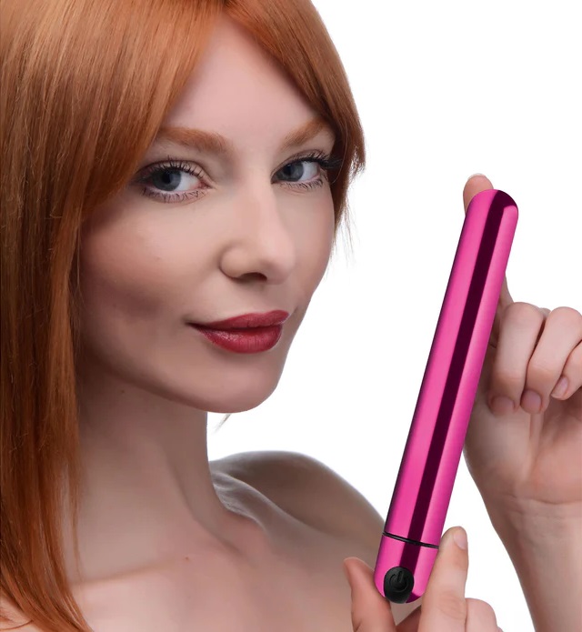 Have fun with this beautiful, metallic pink bullet! Known fo... Bang! - 10X Slim Metal Bullet - Pink photo-2