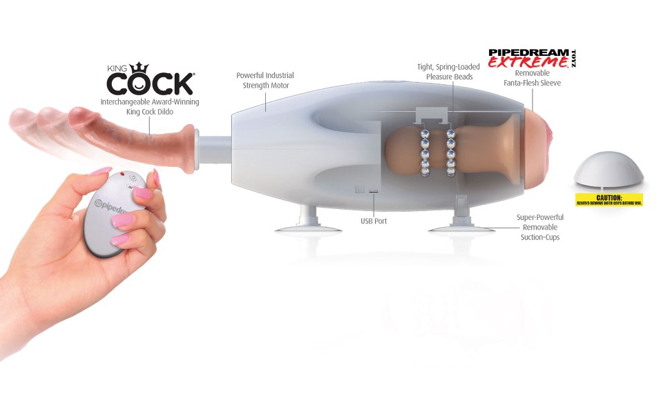 When you're looking for a travel-friendly sex machine th... Fetish Fantasy - Couples Sex Machine - White photo-5