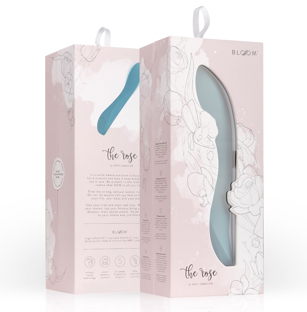 The Rose is a stylish G-spot vibrator from the elegant Bloom... Bloom - Rose G-Spot Vibrator - Blue photo-14