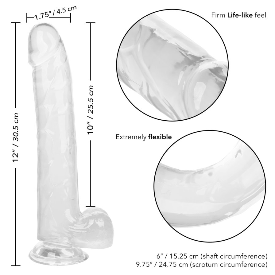 You’re all about the size of your pleasure and the CalExotic... CEN - Size Queen 10" Dildo - Clear photo-8