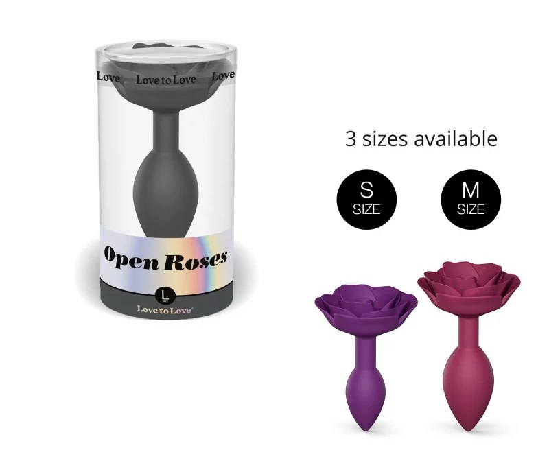 Treat yourself with a bouquet of sensual pleasures.
Smooth ... Love to Love - Open Roses Anal Plug L - Black photo-5