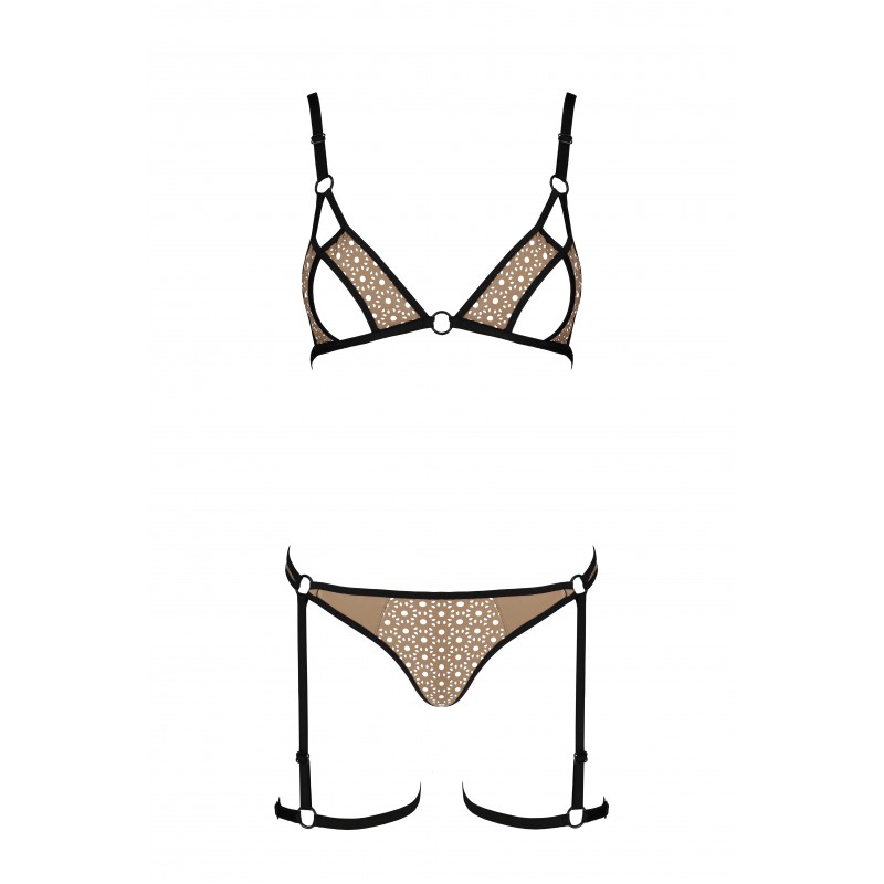 How to stimulate the senses to the limit? Reversing the elem... Passion - Gabi 3pcs Set - Beige - L/XL photo-3
