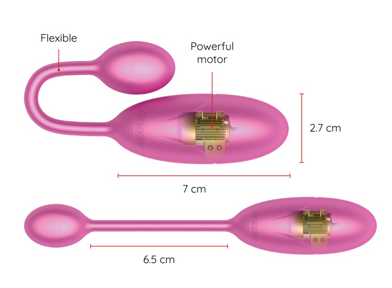 ONINDER DENVER is the ideal vibrator for couples who like to... Oninder - Denver App Controlled Vibro Egg - Pink photo-6