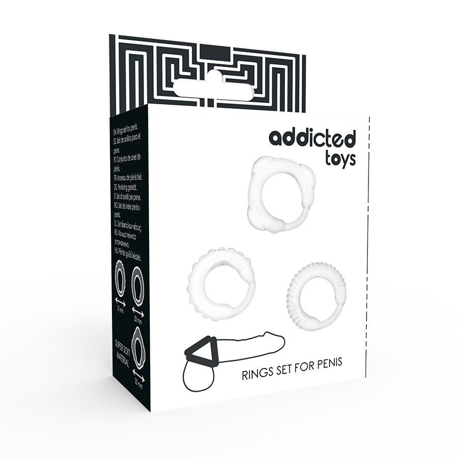 Would you like to experience intense pleasure? Then, you hav... Addicted Toys - C-Rings Set - Clear photo-3