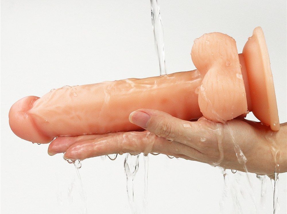 Explore every inch of The ultra Soft dude dildo .Satisfy you... Lovetoy - 8" The Ultra Soft Dude Long - Flesh photo-10