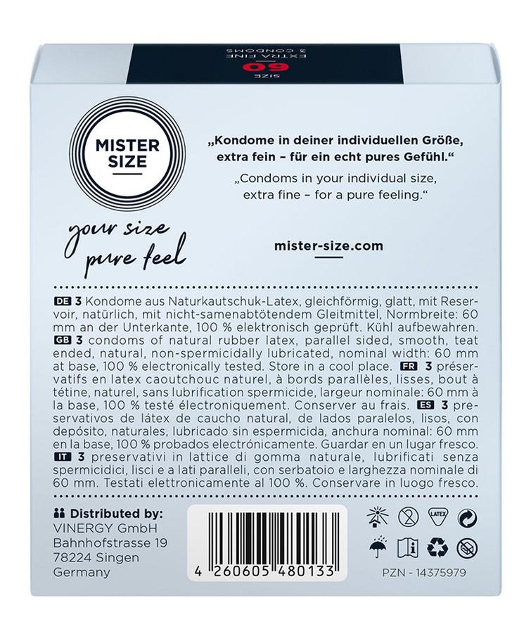 A powerful penis has its advantages; if you know how to hand... Mister Size - Condoms 60mm 3's Pack photo-3