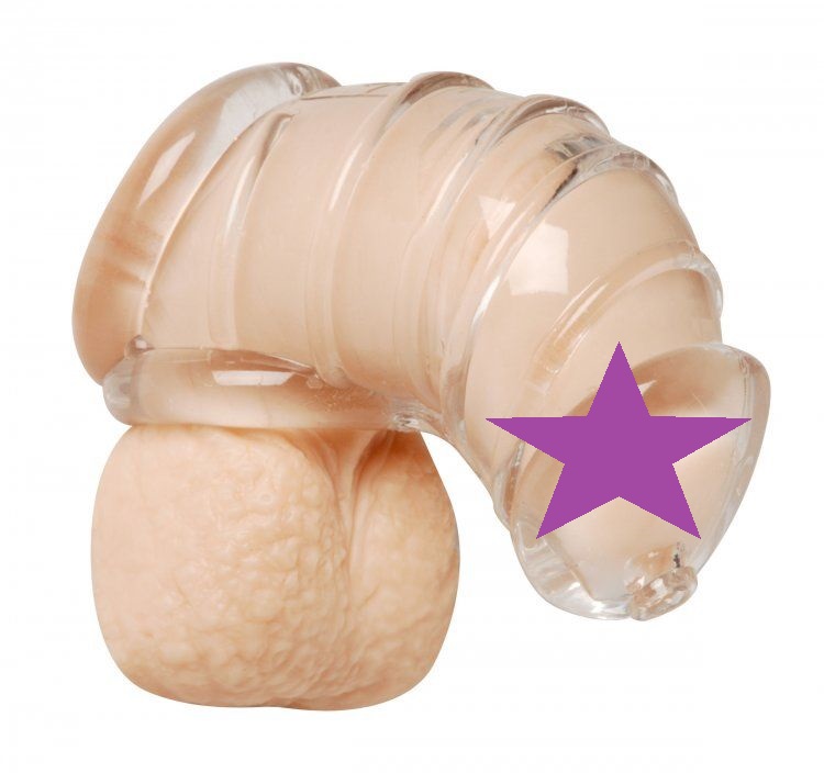 This all-rubber chastity cage is the best way to experience ... Master Series - Detained Soft Body Chastity Cage - Clear photo-2