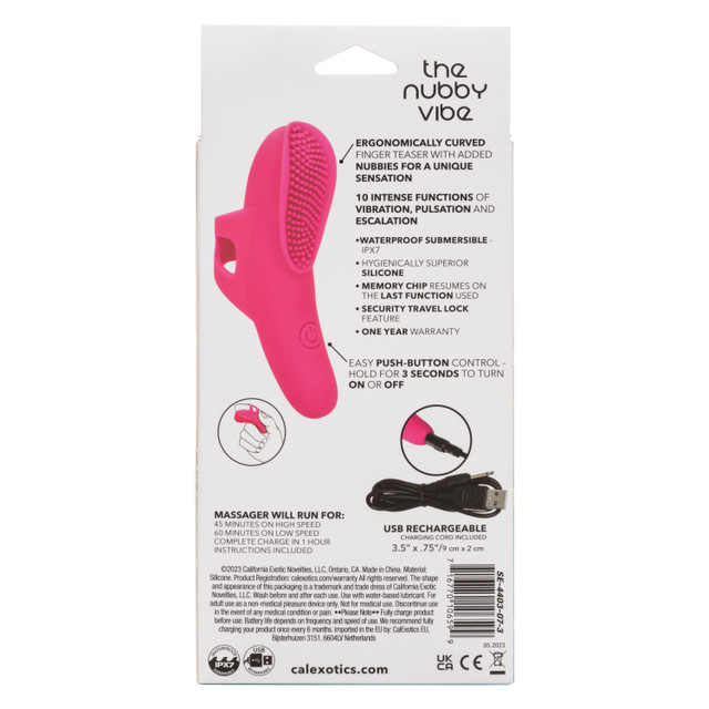 Indulge in a world of enhanced pleasure with the Neon Vibes ... CEN - Neon Nubby Finger Vibrator - Pink photo-11