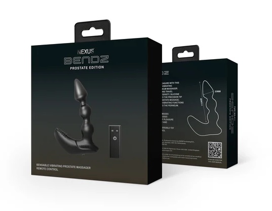 Customise your pleasure with this bendable, rippled, vibrati... Nexus - Bendz Prostate Massager - Black photo-7