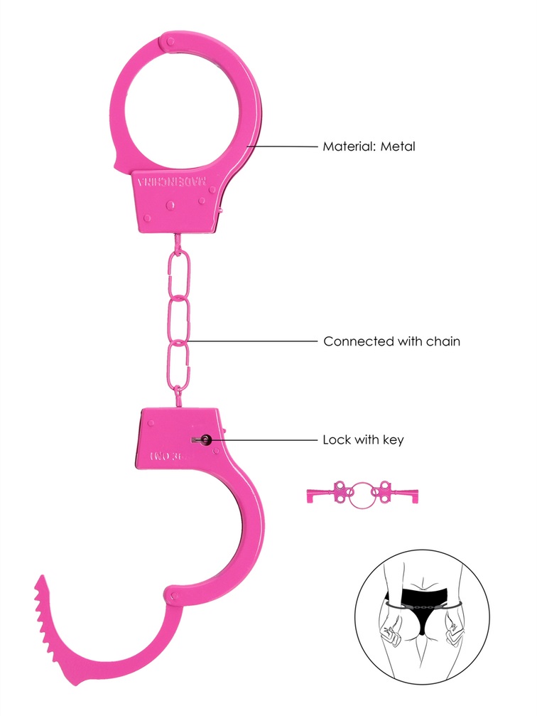 Play around and lock up your lover with these great and naug... Ouch - Beginner Handcuffs - Pink photo-5