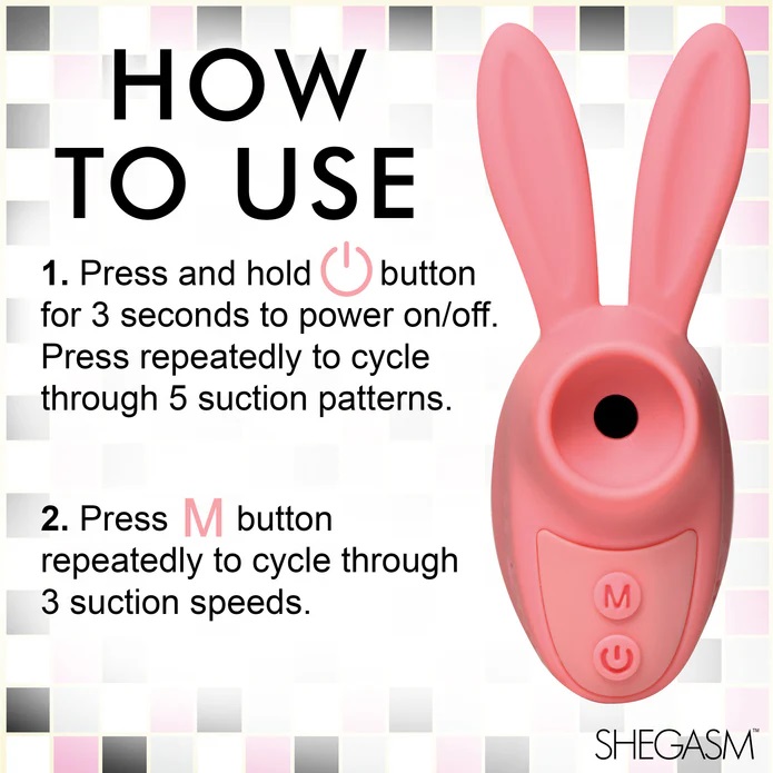 This Sucky Bunny Clit Stimulator is the cutest addition to y... Inmi - Shegasm Sucky Bunny Clit Stimulator - Pink photo-6