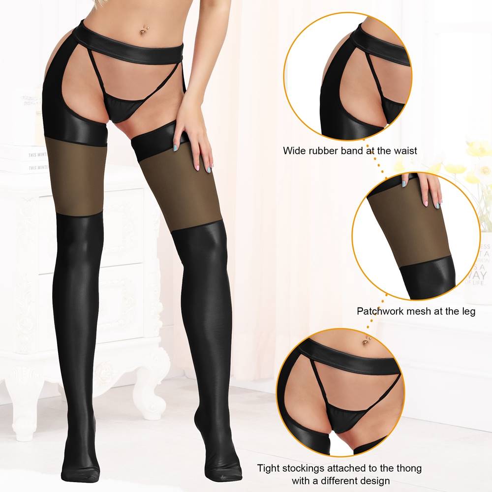 Sexy Faux Leather Stockings
Material  ... Ohyeah - Faux Leather Stockings - Black - M photo-4