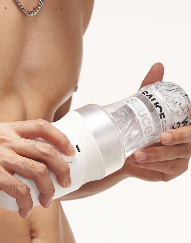 An electronic masturbator featuring 5D TOUCH technology with... Sauce - Extra Electronic Masturbator - White photo-5