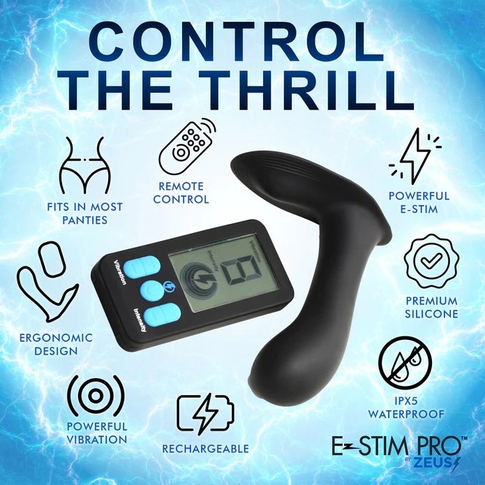 Your best Big O's come from powerful, contracting muscle... Zeus Electrosex - E-Stim G-Spot Panty Vibrator - Black photo-5