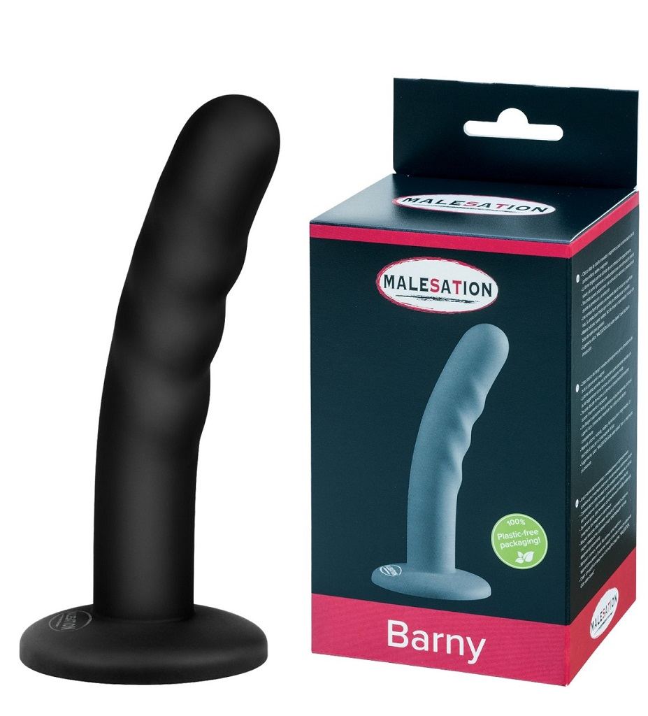 Dildo in highly imaginative and ergonomic design with suctio... Malesation - Barny Dildo - Black photo-2