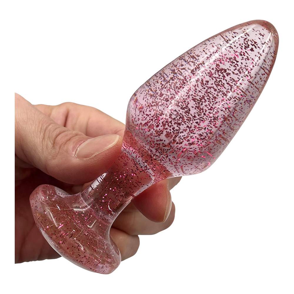 Super cute glitter-filled adult toy! You'll feel like yo... T-Best - Glitter Anal Plug L - Pink photo-2
