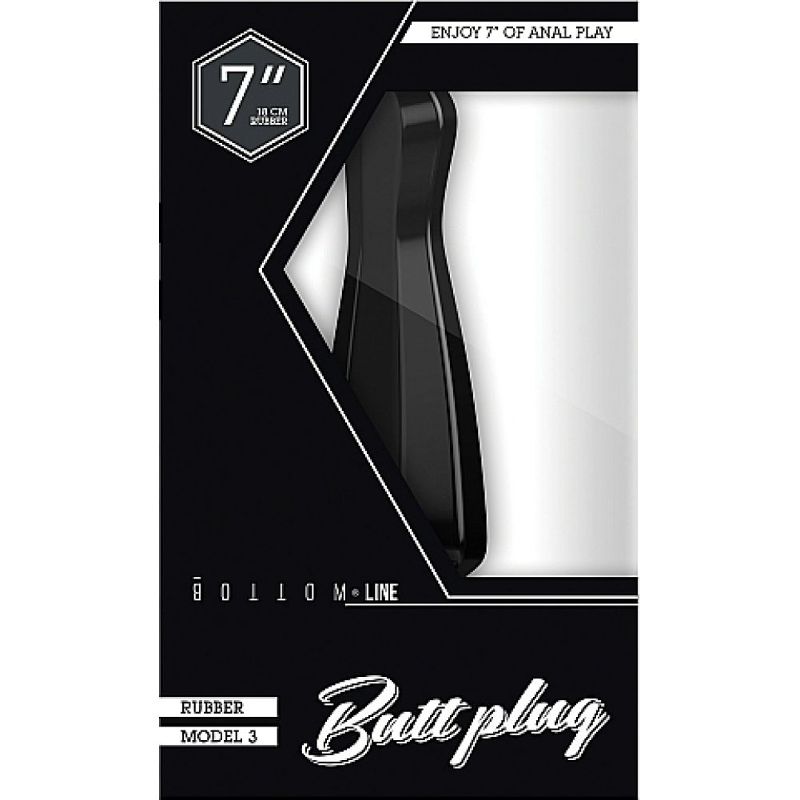 With it's rock solid and super strong suction cup this b... Shots - Buttplug - Rubber 5" Model 3 - Black photo-2