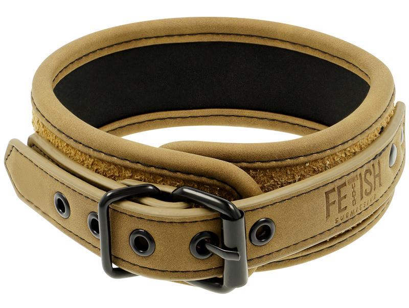 FETISH SUBMISIVE ORIGIN set of handcuffs with collar joined ... Fetish Submissive - Collar w Leash - Skin photo-2