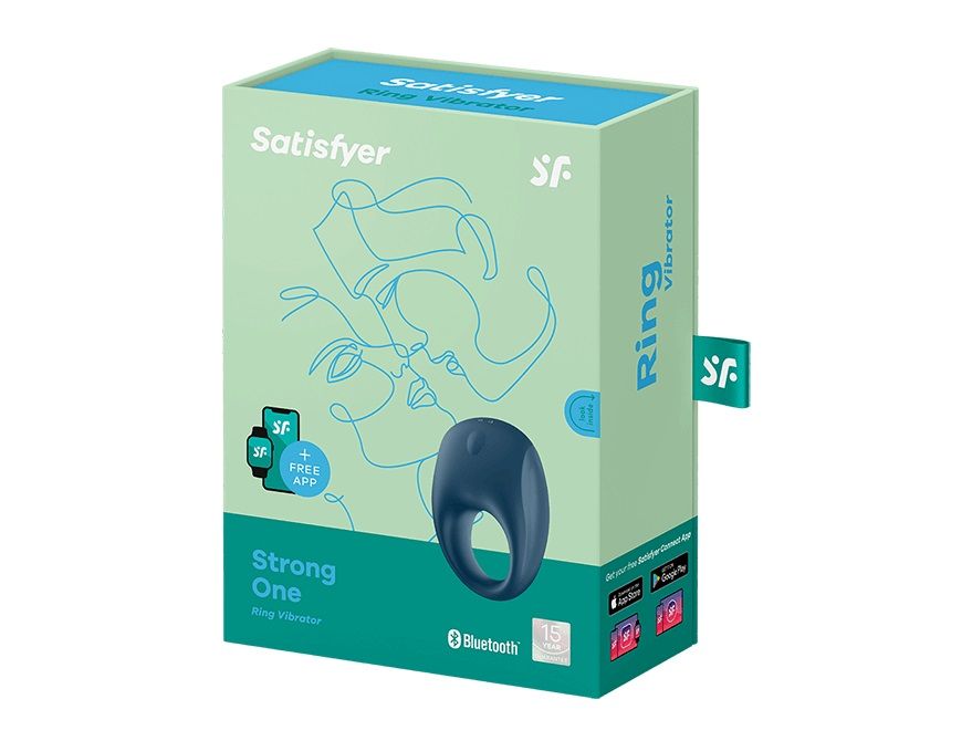 The Strong One cock ring made of body-friendly silicone will... Satisfyer - Strong One Ring - Dark Blue photo-9