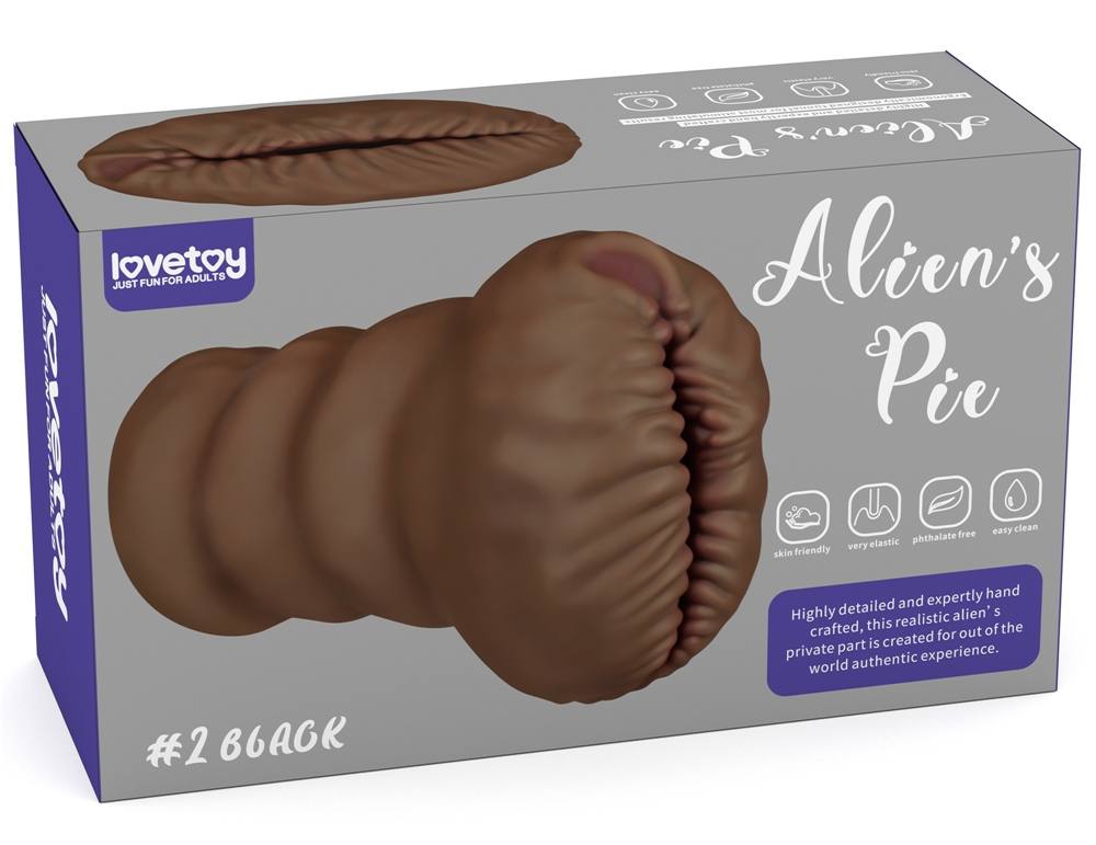 Highly detailed and expertly hand crafted, this realistic al... Lovetoy - Alien's Pie Masturbator #2 - Brown photo-11