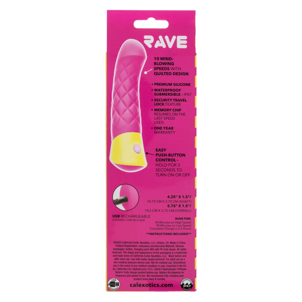 Turn up the intensity with the Rave Quilted G, a luxurious m... CEN - Rave Quilted G Vibe - Pink photo-10