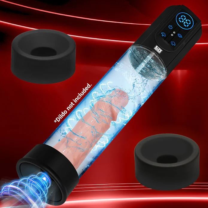 Give yourself a boost with this sucking penis pump! The clea... Size Matters - Sucking Penis Pump - Black photo-8