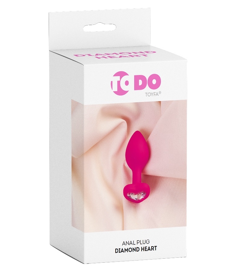 A romantic toy with a heart is a true declaration of love! A... ToDo - Diamond Heart Anal Plug S - Pink photo-9
