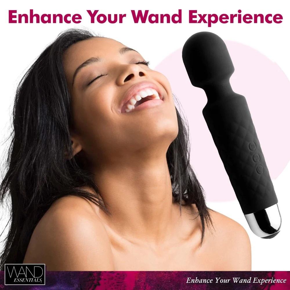 Relax in luxury with this velvety, powerful massager. Feel t... Wand Essentials - 18X Luxury Travel Massager - Black photo-4