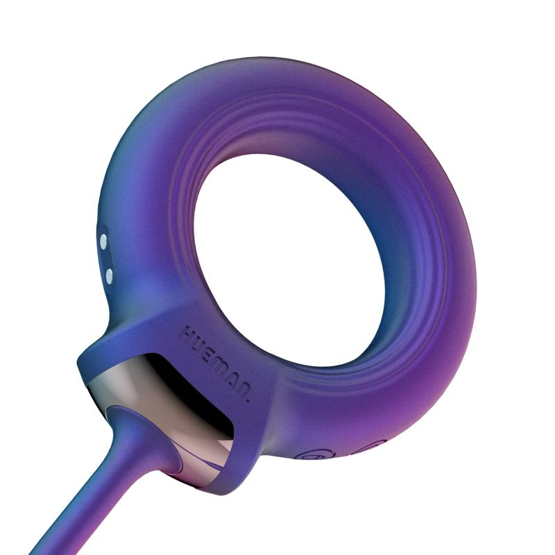 This toy is a must-have addition to your collection because ... Hueman - Cock Ring w Anal Ball - Purple photo-4